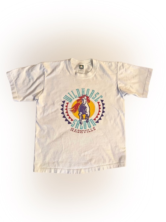 Cotton Deluxe Tops - Vintage 1990’s Wildhorse Saloon Nashville White Graphic Tee - Women’s size M